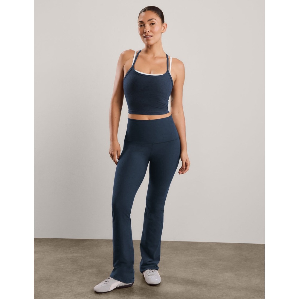Beyond Yoga Spacedye Practice High Waisted Bootcut Pants Navy Size M